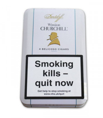 Dominican Republic Davidoff Winston Churchill Belicoso - Tin of 4 - Click to Enlarge